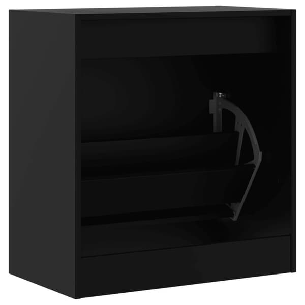 vidaXL Skoskap svart 60x34x63,5 cm konstruert tre