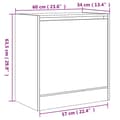 Miniatyrbilde 8 av 10: vidaXL Skoskap svart 60x34x63,5 cm konstruert tre