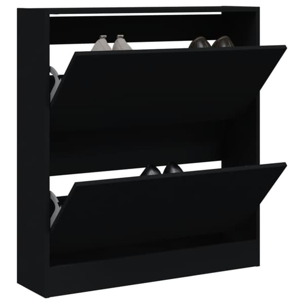 vidaXL skoreol 80x21x87,5 cm konstrueret træ sort
