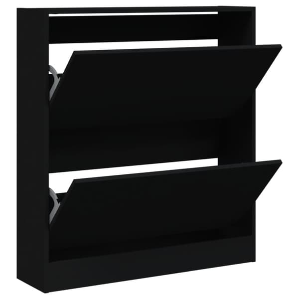 vidaXL skoreol 80x21x87,5 cm konstrueret træ sort