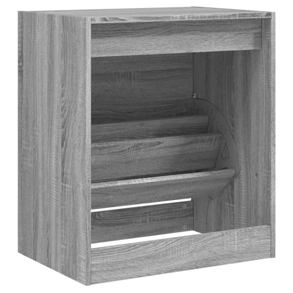 vidaXL Skoskap grå sonoma 60x42x69 cm konstruert tre