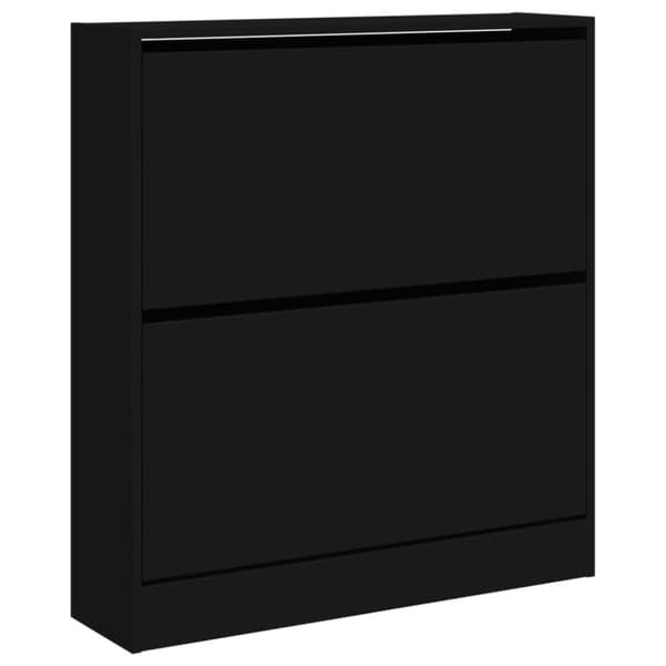 vidaXL Skoskap svart 80x21x87,5 cm konstruert tre