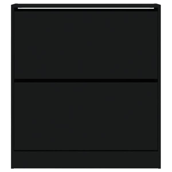vidaXL Skoskap svart 80x21x87,5 cm konstruert tre