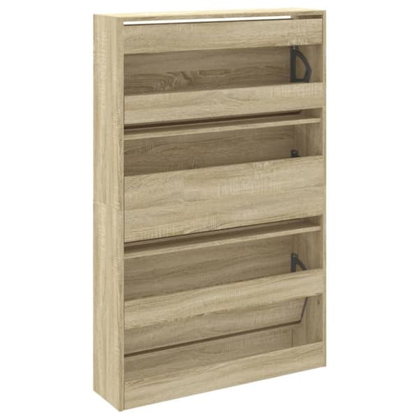 vidaXL Skoskap sonoma eik 80x21x87,5 cm konstruert tre