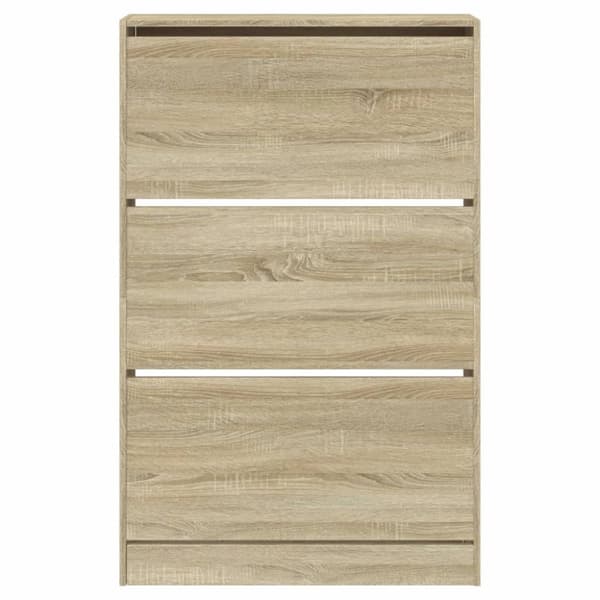 vidaXL Kenkäkaappi Sonoma-tammi 80x21x125,5 cm tekninen puu