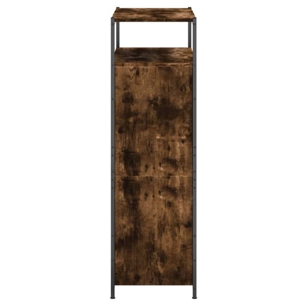 vidaXL skoreol 75x34x112 cm konstrueret træ røget egetræsfarve