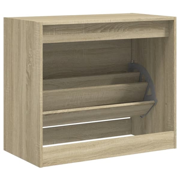 vidaXL Skoskap sonoma eik 80x42x69 cm konstruert tre