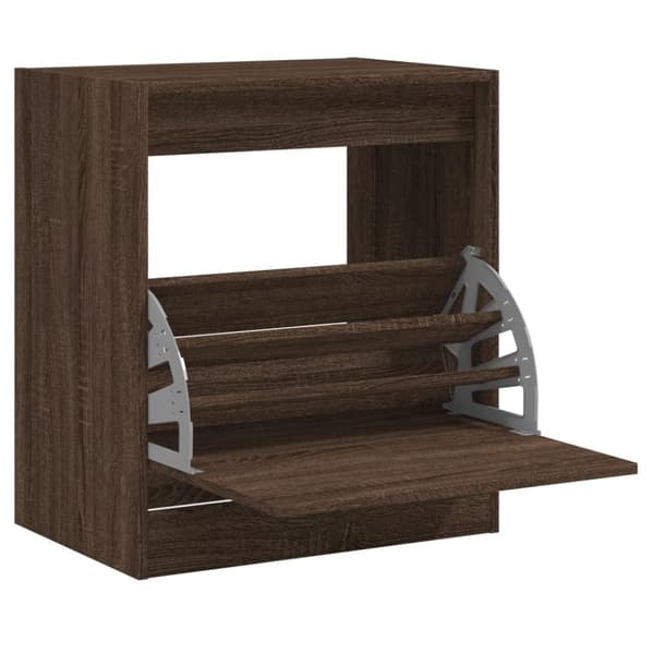 vidaXL Skoskap brun eik 60x42x69 cm konstruert tre