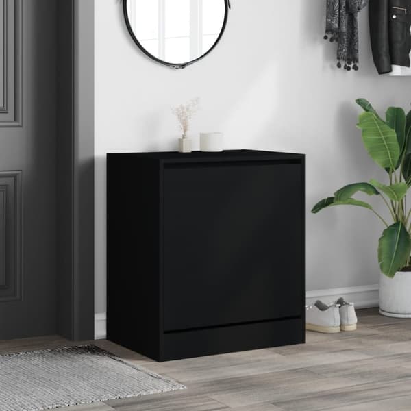 vidaXL skoreol 60x42x69 cm konstrueret træ sort