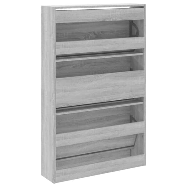 vidaXL Skohylla grå sonoma 80x21x125,5 cm konstruerat trä