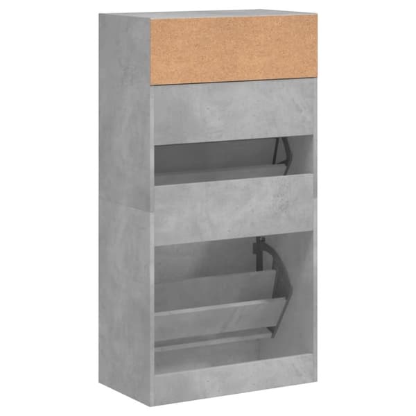 vidaXL skoreol 60x34x116 cm konstrueret træ betongrå