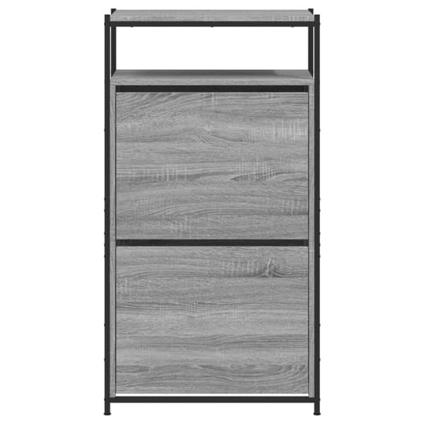 vidaXL Skoskåp grå sonoma 60x34x112 cm konstruerat trä