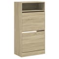 Miniatyrbilde 3 av 10: vidaXL Skoskap sonoma eik 60x34x116 cm konstruert tre