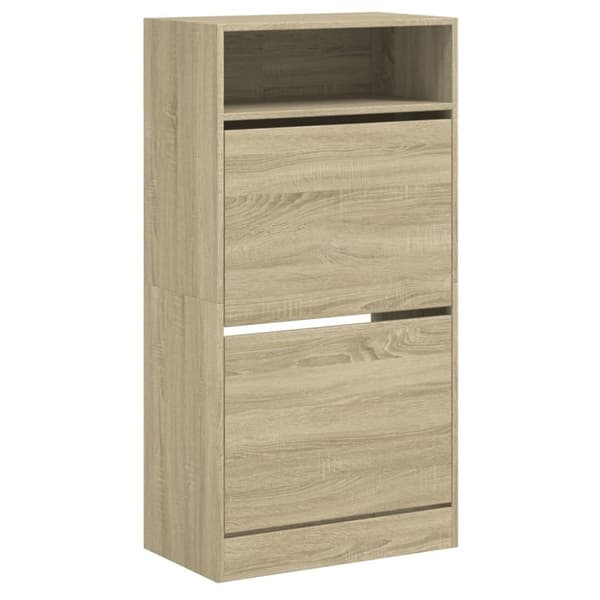 vidaXL Skoskap sonoma eik 60x34x116 cm konstruert tre