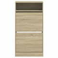 Miniatyrbilde 4 av 10: vidaXL Skoskap sonoma eik 60x34x116 cm konstruert tre