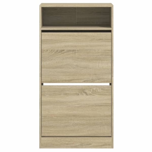 vidaXL Skoskap sonoma eik 60x34x116 cm konstruert tre
