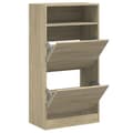 Miniatyrbilde 1 av 10: vidaXL Skoskap sonoma eik 60x34x116 cm konstruert tre