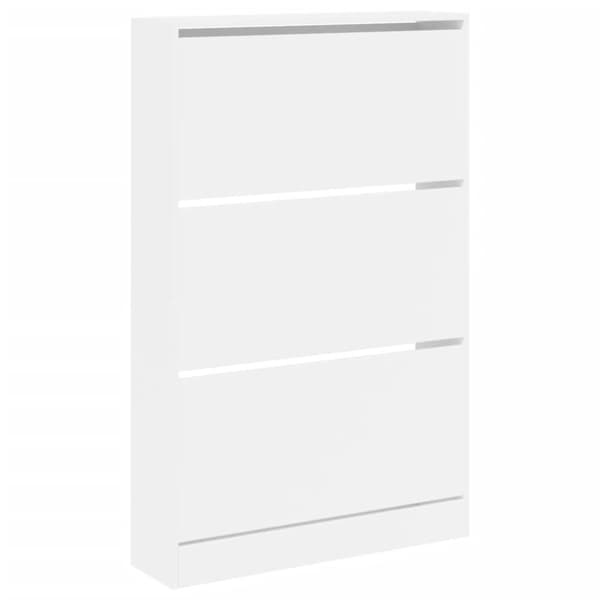 vidaXL skoreol 80x21x125,5 cm konstrueret træ hvid