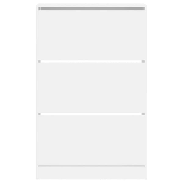 vidaXL skoreol 80x21x125,5 cm konstrueret træ hvid