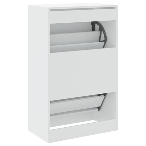 vidaXL Skoskap hvit 60x34x96,5 cm konstruert tre