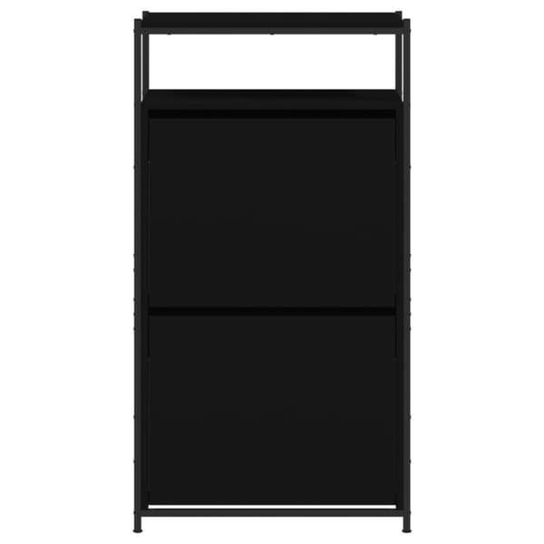 vidaXL skoreol 60x34x112 cm konstrueret træ sort