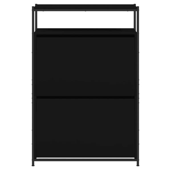 vidaXL Skoskap svart 75x34x112 cm konstruert tre