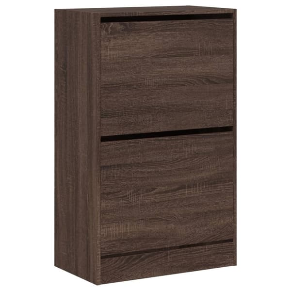 vidaXL Kenkäkaappi ruskea tammi 60x34x96,5 cm tekninen puu