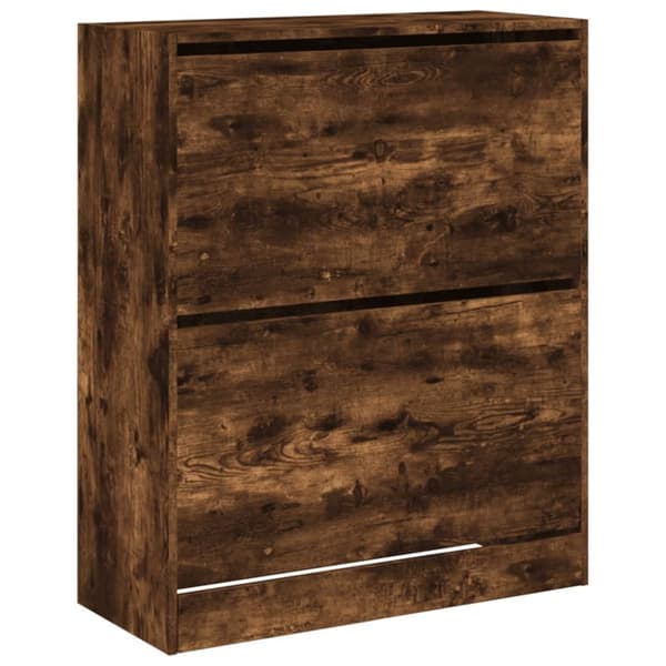 vidaXL Kenkäkaappi savutammi 80x34x96,5 cm tekninen puu