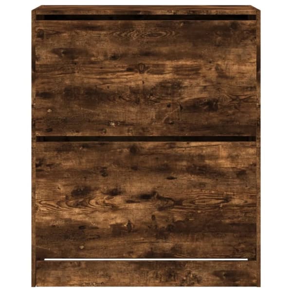 vidaXL Kenkäkaappi savutammi 80x34x96,5 cm tekninen puu