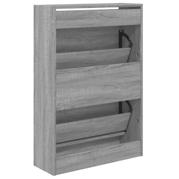 vidaXL skoreol 60x21x87,5 cm konstrueret træ grå sonoma-eg