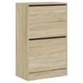 Miniatyrbilde 3 av 10: vidaXL Skoskap sonoma eik 60x34x96,5 cm konstruert tre