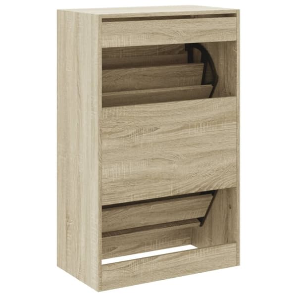 vidaXL Skoskap sonoma eik 60x34x96,5 cm konstruert tre