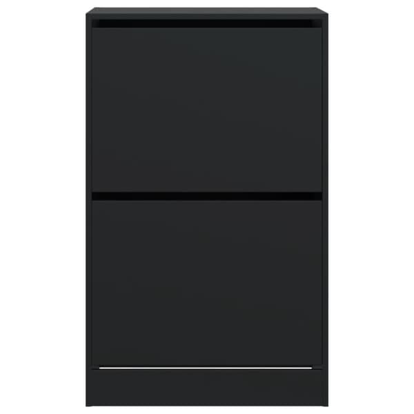 vidaXL Skoskap svart 60x34x96,5 cm konstruert tre