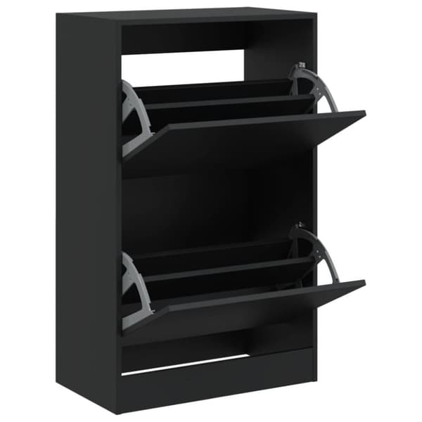vidaXL Skoskap svart 60x34x96,5 cm konstruert tre