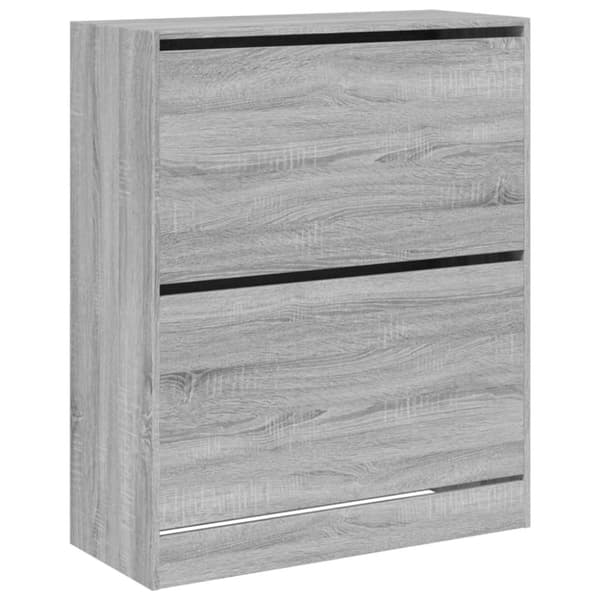 vidaXL skoreol 80x34x96,5 cm konstrueret træ grå sonoma-eg