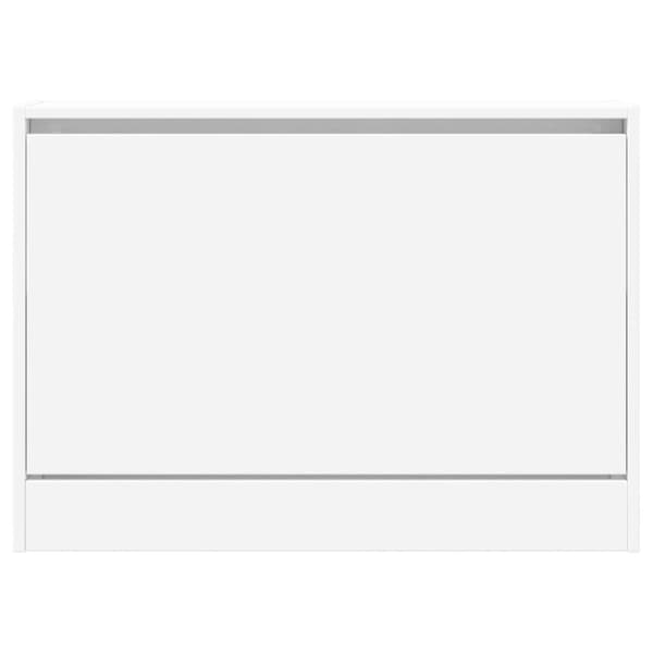 vidaXL Skoskap hvit 80x21x57 cm konstruert tre