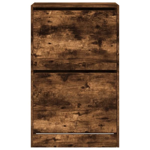 vidaXL Kenkäkaappi savutammi 60x34x96,5 cm tekninen puu