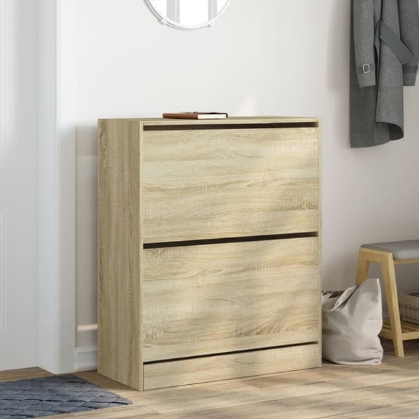 vidaXL skoreol 80x34x96,5 cm konstrueret træ sonoma-eg