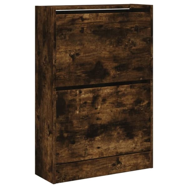 vidaXL skoreol 60x21x87,5 cm konstrueret træ røget egetræsfarve