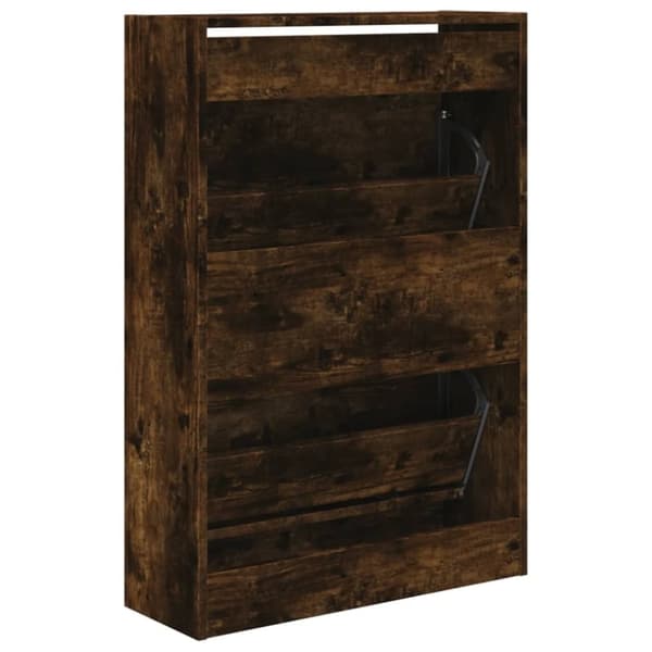 vidaXL skoreol 60x21x87,5 cm konstrueret træ røget egetræsfarve