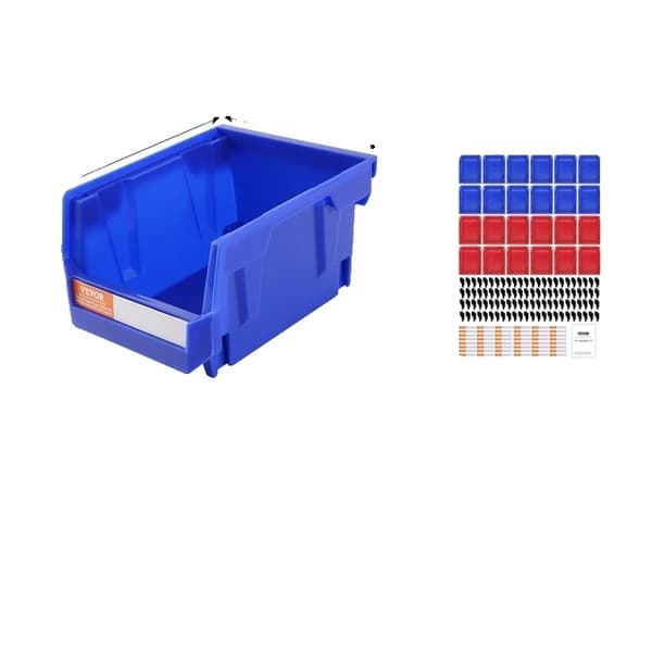 Garageförvaringslåda, Hängande, Stapelbar, 6 st 24 pcs