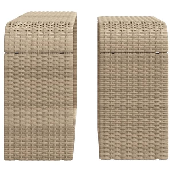 vidaXL Säilytyshyllyt 2 kpl beige polyrottinki