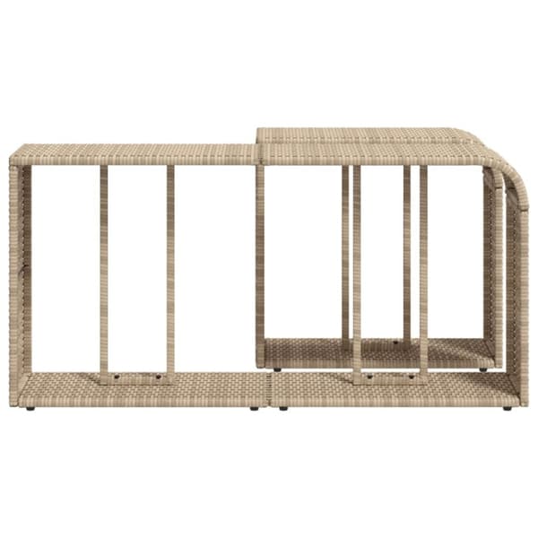vidaXL Säilytyshyllyt 2 kpl beige polyrottinki