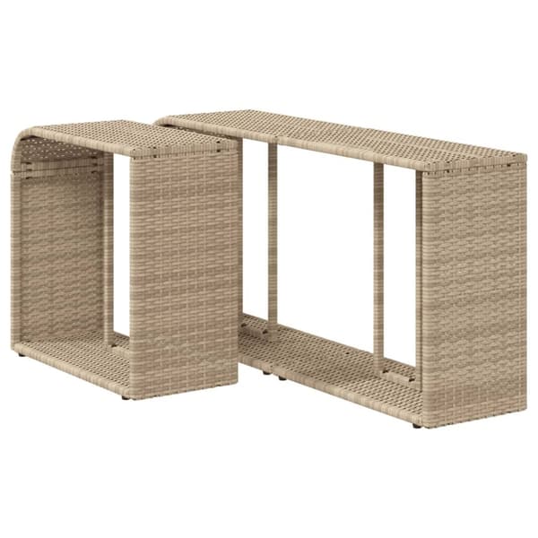 vidaXL Säilytyshyllyt 2 kpl beige polyrottinki