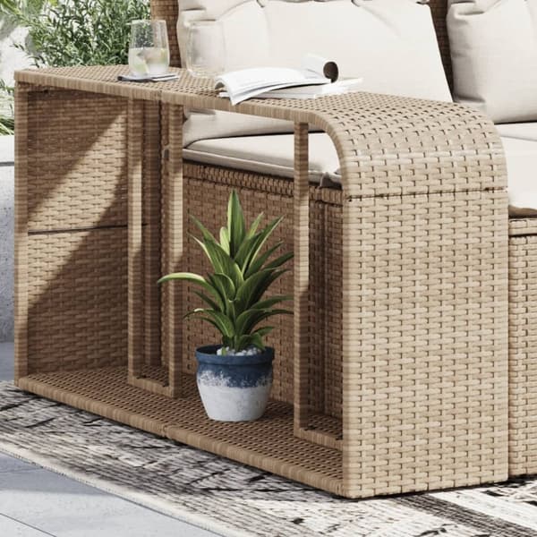 vidaXL Säilytyshyllyt 2 kpl beige polyrottinki