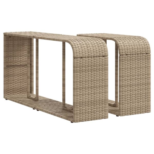 vidaXL opbevaringshylder 2 stk. polyrattan beige