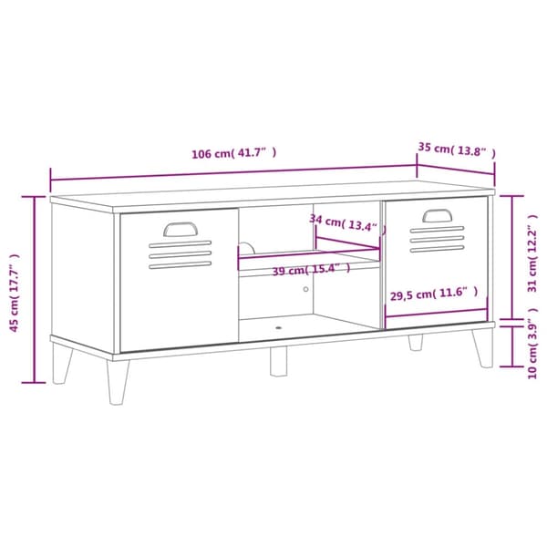 vidaXL Skobenk VIKEN antrasitt grå 106x35x45 cm konstruert tre