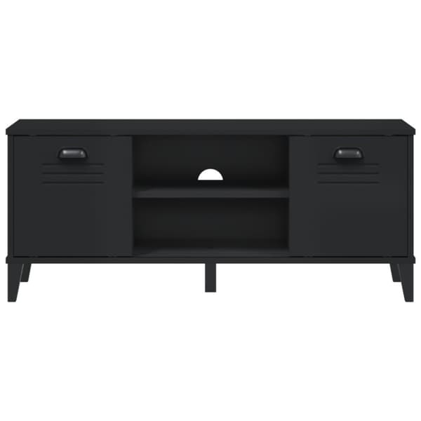 vidaXL Skobenk VIKEN svart 106x35x45 cm konstruert tre