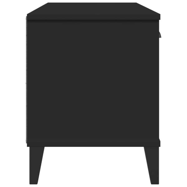 vidaXL Skobenk VIKEN svart 106x35x45 cm konstruert tre