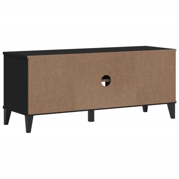 vidaXL Skobenk VIKEN svart 106x35x45 cm konstruert tre